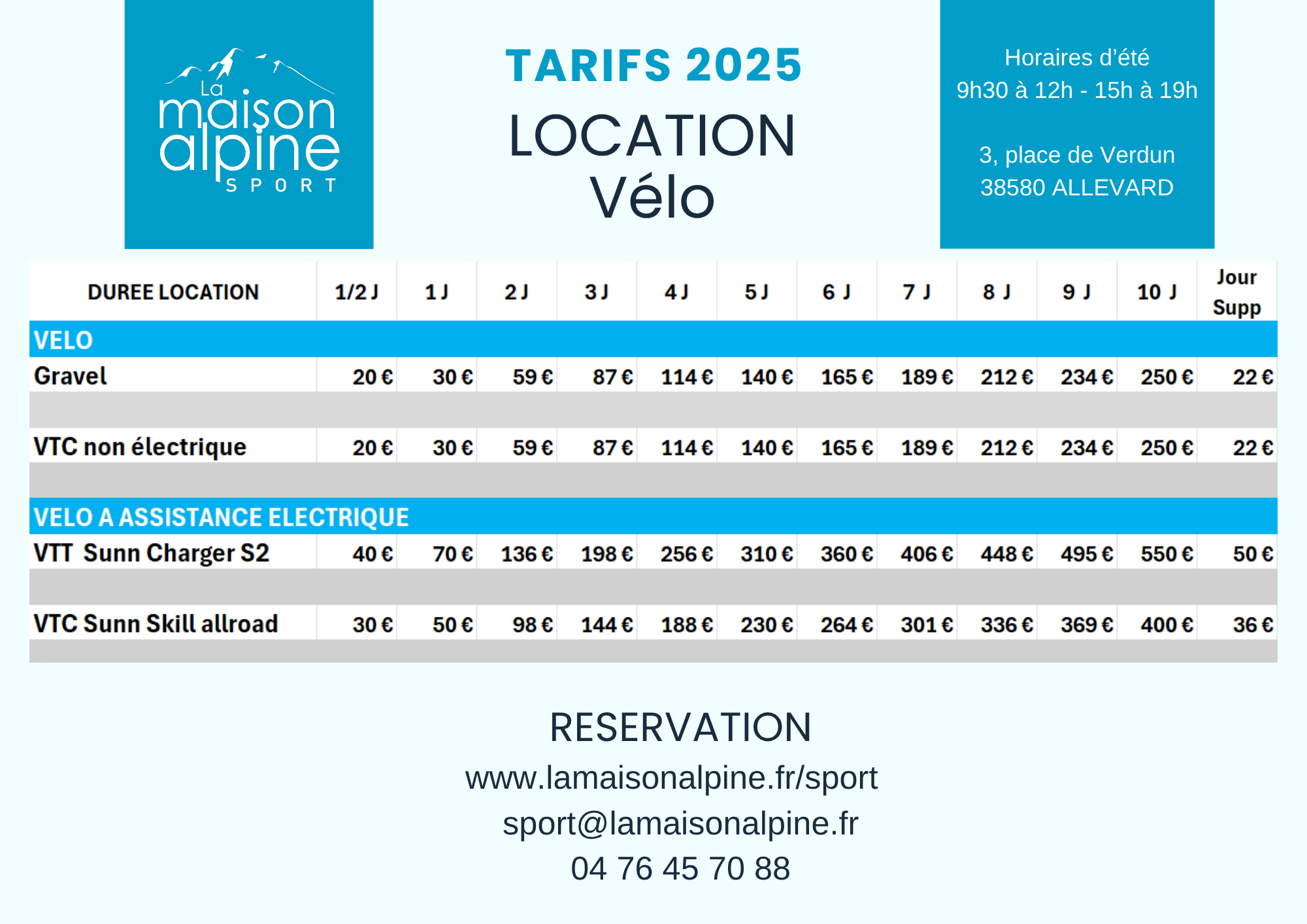 nouveaux tarifs vélo2